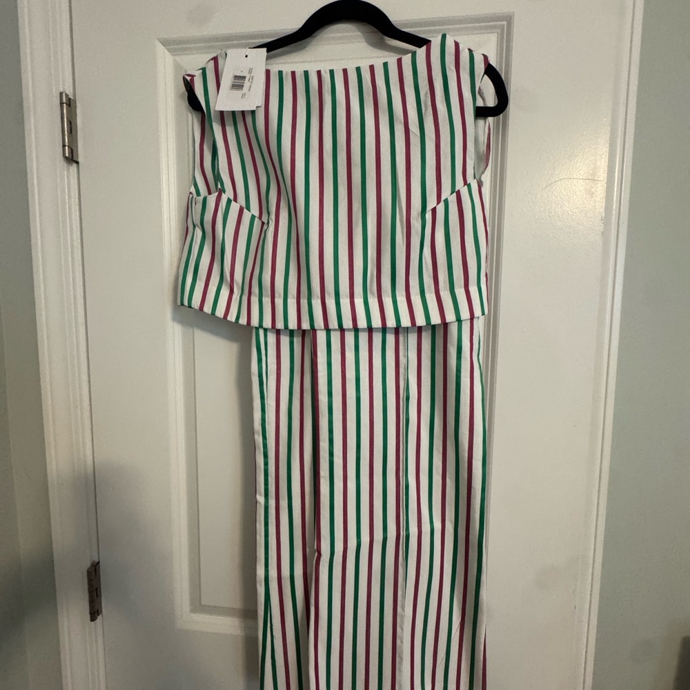 Destree Striped Sleeveless Top and Pants. Sold as a set